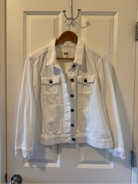 PAIGE White Denim Trucker Jacket